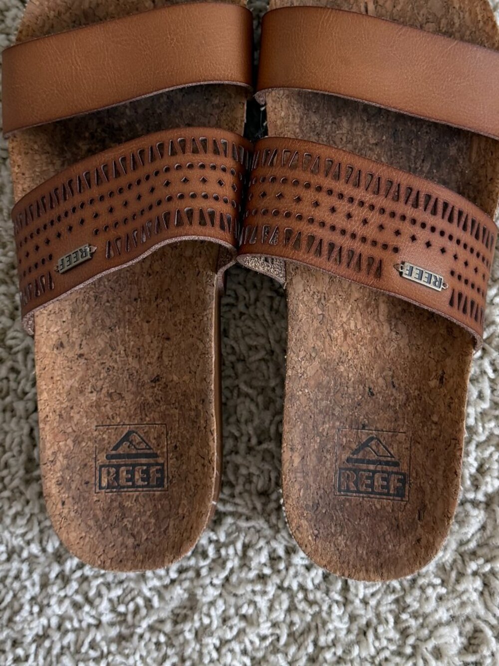 Reef Women's Double-Strap Cork Slides Size 7 - Picture 3 of 5